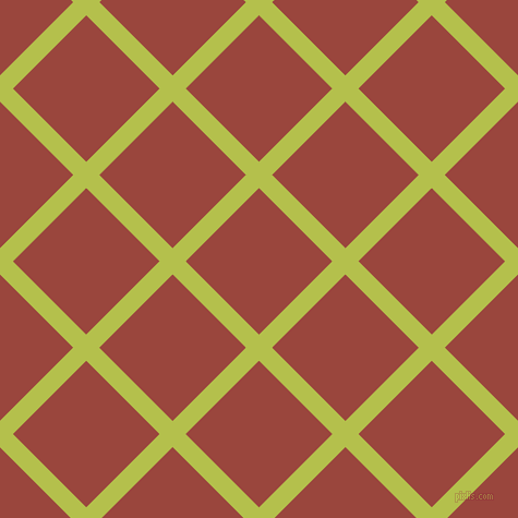 45/135 degree angle diagonal checkered chequered lines, 17 pixel line width, 95 pixel square size, Celery and Cognac plaid checkered seamless tileable
