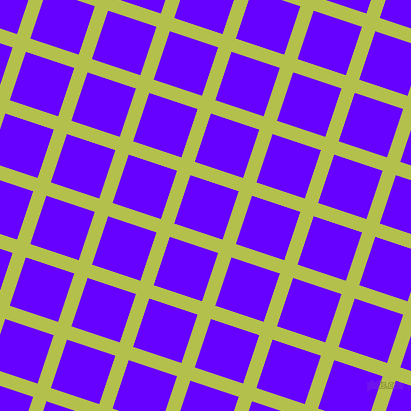 72/162 degree angle diagonal checkered chequered lines, 14 pixel lines width, 51 pixel square size, Celery and Electric Indigo plaid checkered seamless tileable