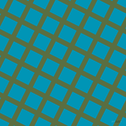 63/153 degree angle diagonal checkered chequered lines, 17 pixel lines width, 49 pixel square size, Chalet Green and Bondi Blue plaid checkered seamless tileable