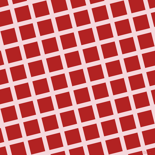 14/104 degree angle diagonal checkered chequered lines, 14 pixel line width, 46 pixel square size, Cherub and Fire Brick plaid checkered seamless tileable
