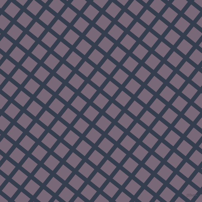 51/141 degree angle diagonal checkered chequered lines, 14 pixel line width, 39 pixel square size, Cloud Burst and Old Lavender plaid checkered seamless tileable