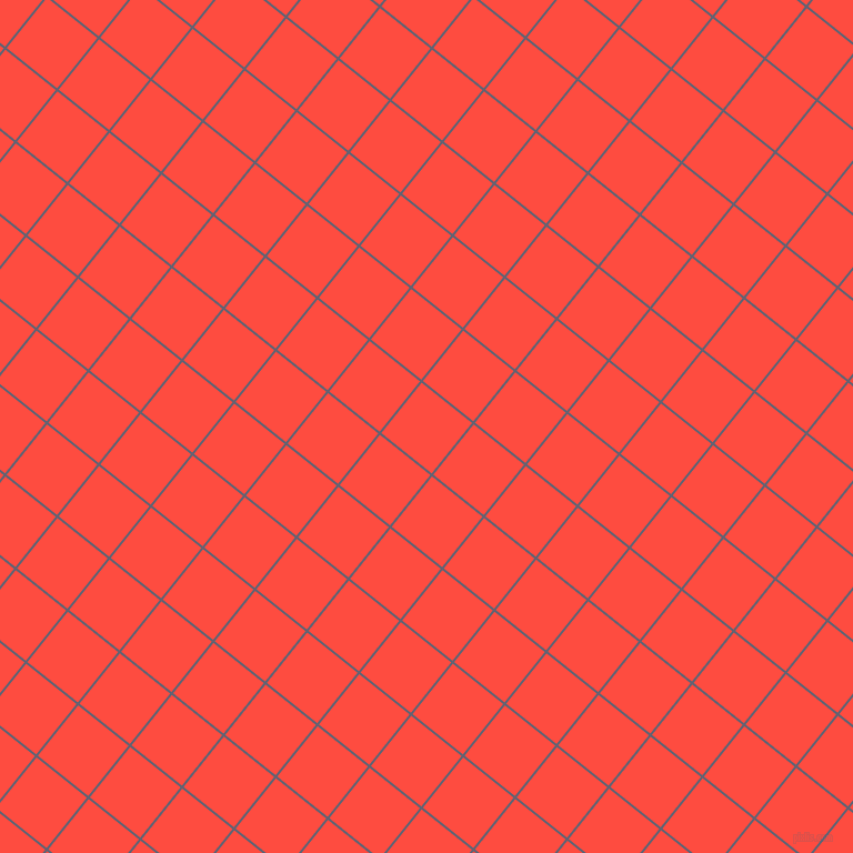 51/141 degree angle diagonal checkered chequered lines, 2 pixel line width, 58 pixel square size, Comet and Sunset Orange plaid checkered seamless tileable