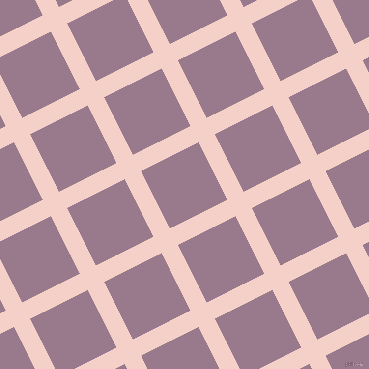 27/117 degree angle diagonal checkered chequered lines, 37 pixel lines width, 131 pixel square size, Coral Candy and Mountbatten Pink plaid checkered seamless tileable