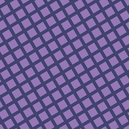 31/121 degree angle diagonal checkered chequered lines, 13 pixel lines width, 31 pixel square size, Corn Flower Blue and Purple Mountain