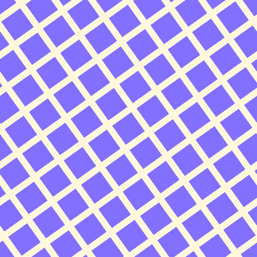 36/126 degree angle diagonal checkered chequered lines, 13 pixel line width, 46 pixel square size, Corn Silk and Light Slate Blue plaid checkered seamless tileable