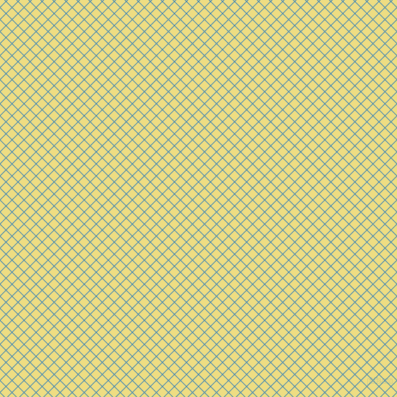 45/135 degree angle diagonal checkered chequered lines, 1 pixel line width, 11 pixel square size, Curious Blue and Light Goldenrod plaid checkered seamless tileable