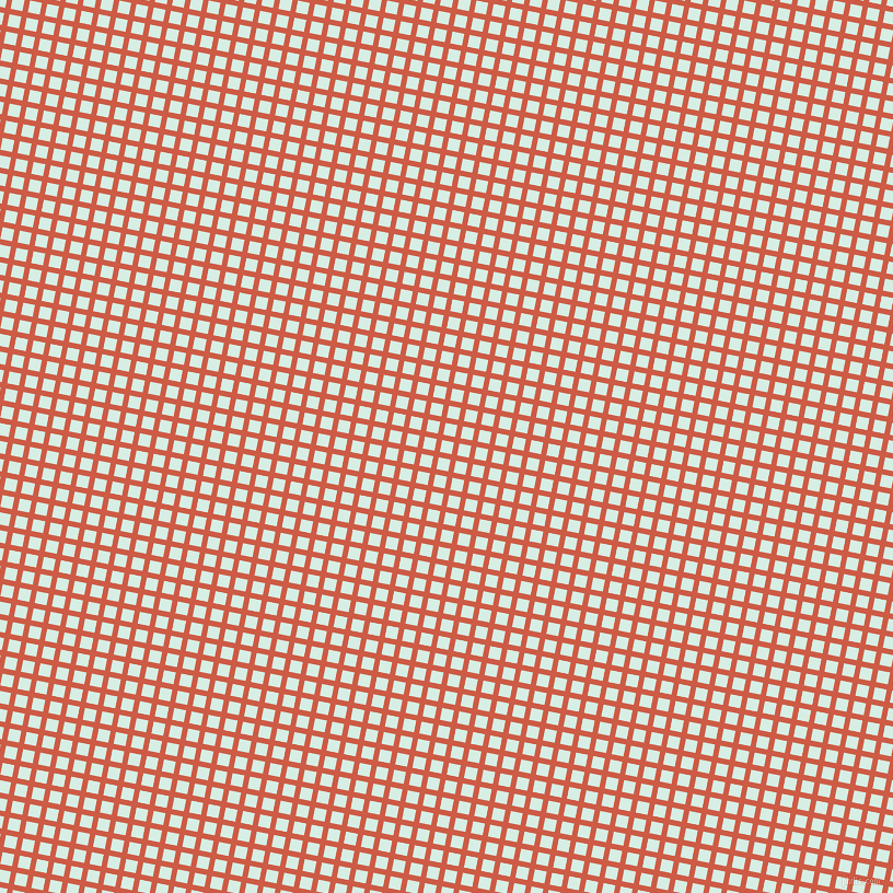 79/169 degree angle diagonal checkered chequered lines, 5 pixel lines width, 11 pixel square size, Dark Coral and White Ice plaid checkered seamless tileable