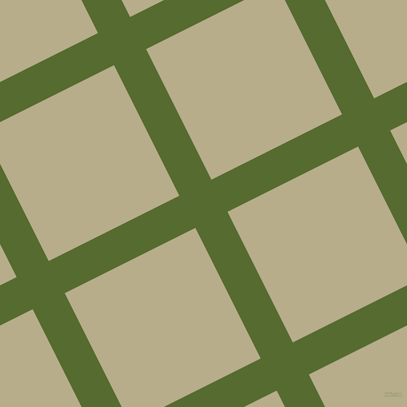 27/117 degree angle diagonal checkered chequered lines, 74 pixel line width, 301 pixel square size, Dark Olive Green and Chino plaid checkered seamless tileable