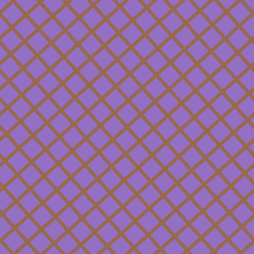 42/132 degree angle diagonal checkered chequered lines, 7 pixel line width, 30 pixel square size, Dark Tan and Lilac Bush plaid checkered seamless tileable