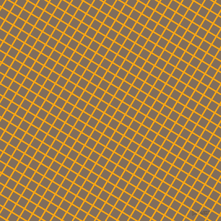 59/149 degree angle diagonal checkered chequered lines, 3 pixel lines width, 16 pixel square size, Dark Tangerine and Donkey Brown plaid checkered seamless tileable