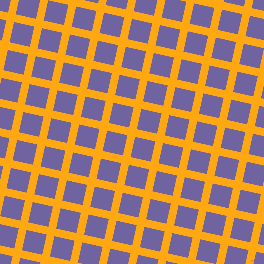 77/167 degree angle diagonal checkered chequered lines, 27 pixel line width, 71 pixel square size, Dark Tangerine and Scampi plaid checkered seamless tileable