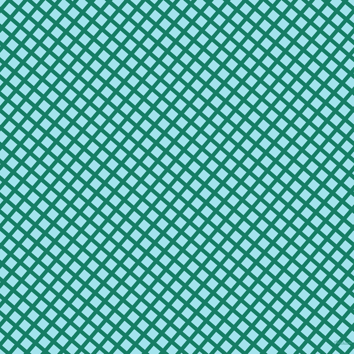 49/139 degree angle diagonal checkered chequered lines, 8 pixel line width, 18 pixel square size, Deep Sea and Blizzard Blue plaid checkered seamless tileable