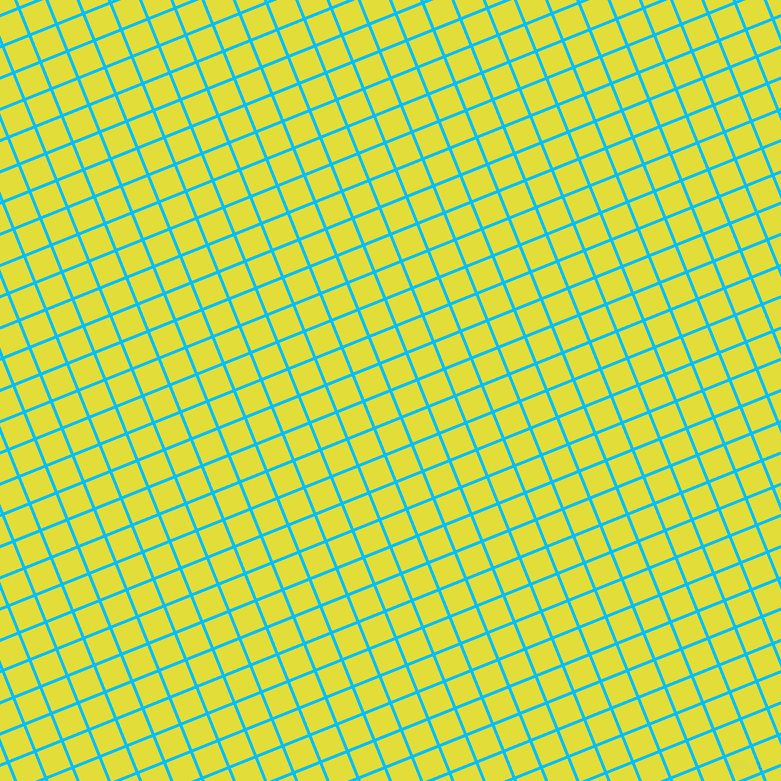22/112 degree angle diagonal checkered chequered lines, 3 pixel line width, 26 pixel square size, Deep Sky Blue and Starship plaid checkered seamless tileable