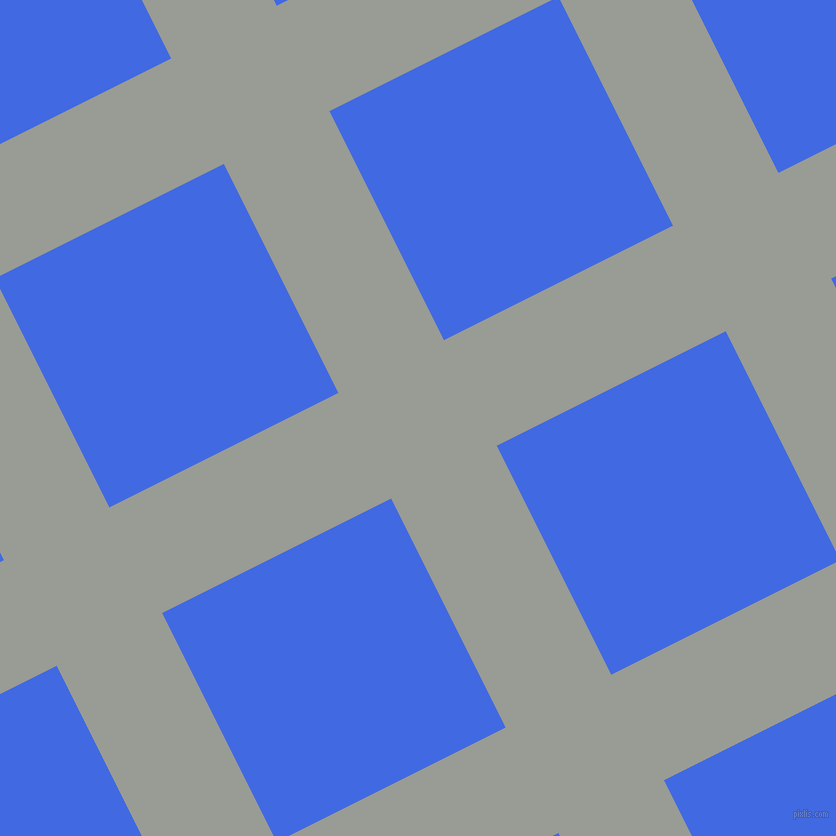 27/117 degree angle diagonal checkered chequered lines, 118 pixel lines width, 256 pixel square size, Delta and Royal Blue plaid checkered seamless tileable