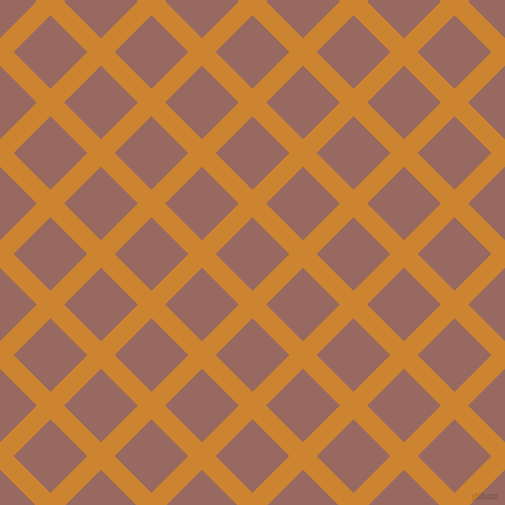 45/135 degree angle diagonal checkered chequered lines, 27 pixel line width, 73 pixel square size, Dixie and Dark Chestnut plaid checkered seamless tileable