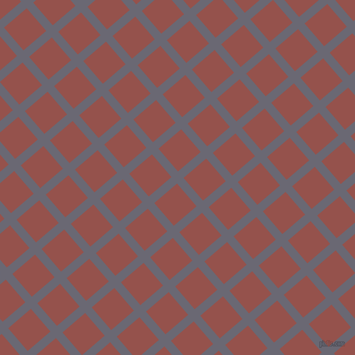 41/131 degree angle diagonal checkered chequered lines, 12 pixel lines width, 42 pixel square size, Dolphin and Copper Rust plaid checkered seamless tileable