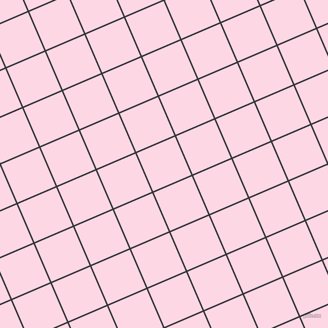 23/113 degree angle diagonal checkered chequered lines, 3 pixel lines width, 84 pixel square size, Ebony and Pig Pink plaid checkered seamless tileable