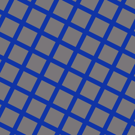 63/153 degree angle diagonal checkered chequered lines, 16 pixel lines width, 55 pixel square size, Egyptian Blue and Monsoon plaid checkered seamless tileable