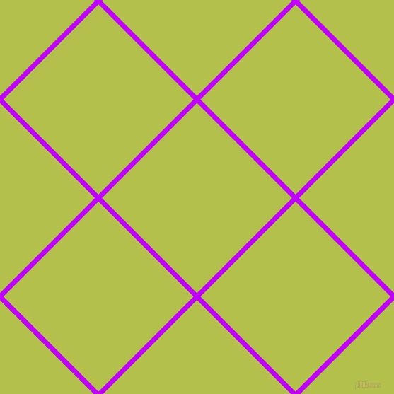 45/135 degree angle diagonal checkered chequered lines, 7 pixel lines width, 190 pixel square size, Electric Purple and Celery plaid checkered seamless tileable