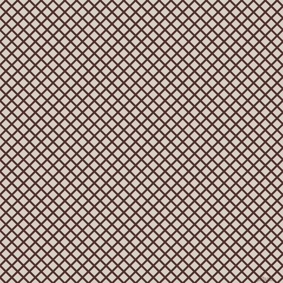 45/135 degree angle diagonal checkered chequered lines, 4 pixel line width, 13 pixel square size, Espresso and Swirl plaid checkered seamless tileable