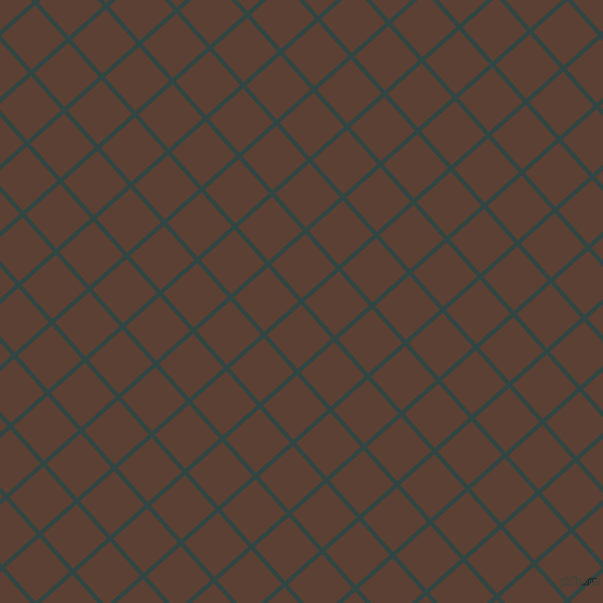 42/132 degree angle diagonal checkered chequered lines, 4 pixel line width, 42 pixel square size, Firefly and Very Dark Brown plaid checkered seamless tileable