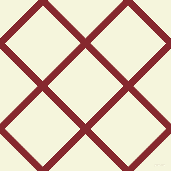 45/135 degree angle diagonal checkered chequered lines, 24 pixel line width, 185 pixel square size, Flame Red and Beige plaid checkered seamless tileable