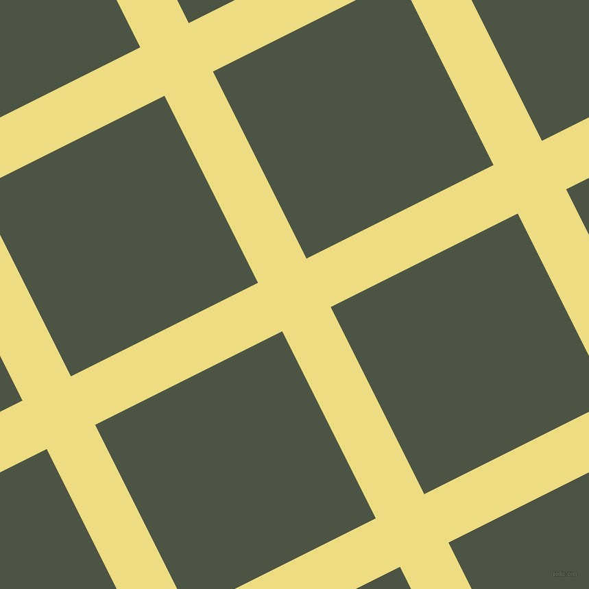 27/117 degree angle diagonal checkered chequered lines, 79 pixel line width, 305 pixel square size, Flax and Cabbage Pont plaid checkered seamless tileable