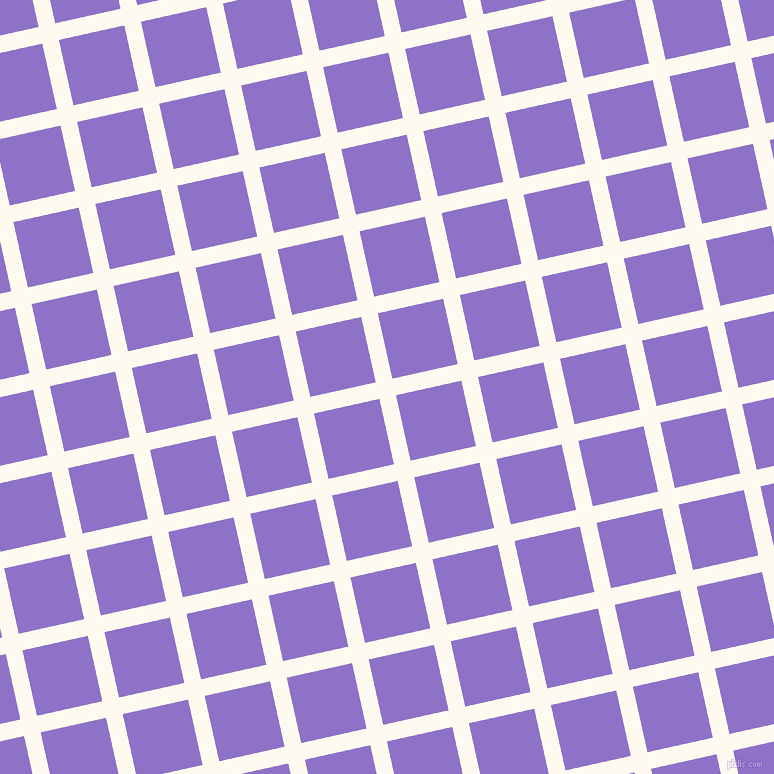 13/103 degree angle diagonal checkered chequered lines, 17 pixel line width, 67 pixel square size, Floral White and True V plaid checkered seamless tileable