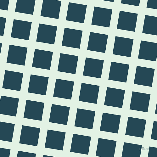 81/171 degree angle diagonal checkered chequered lines, 24 pixel lines width, 58 pixel square size, Frosted Mint and Teal Blue plaid checkered seamless tileable