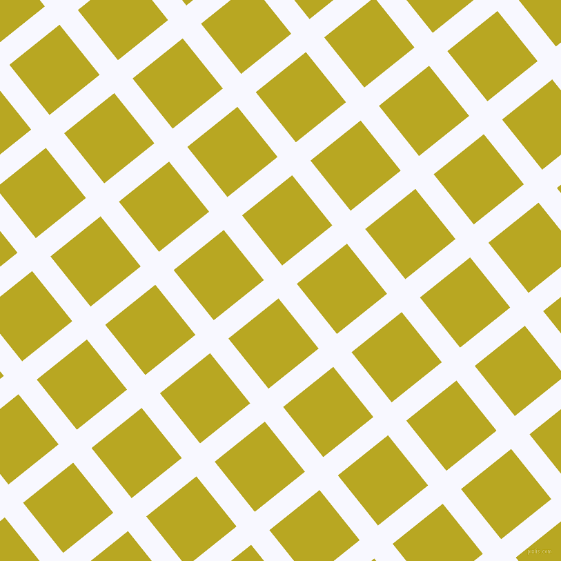 39/129 degree angle diagonal checkered chequered lines, 34 pixel lines width, 93 pixel square size, Ghost White and Earls Green plaid checkered seamless tileable