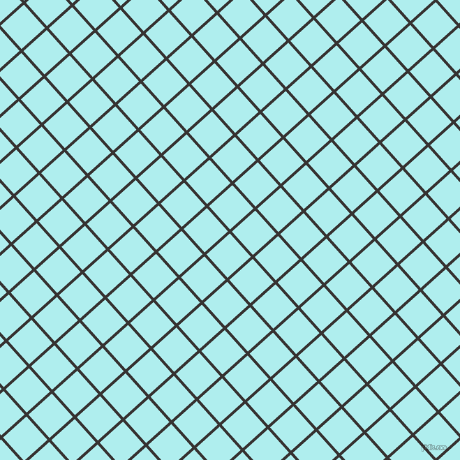 42/132 degree angle diagonal checkered chequered lines, 4 pixel line width, 45 pixel square size, Gondola and Pale Turquoise plaid checkered seamless tileable