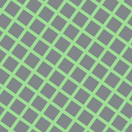 54/144 degree angle diagonal checkered chequered lines, 11 pixel line width, 42 pixel square size, Granny Smith Apple and Oslo Grey plaid checkered seamless tileable
