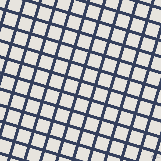 73/163 degree angle diagonal checkered chequered lines, 13 pixel line width, 53 pixel square size, Gulf Blue and Wild Sand plaid checkered seamless tileable