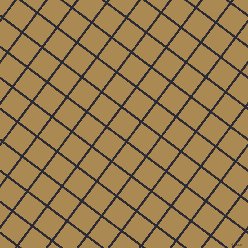 53/143 degree angle diagonal checkered chequered lines, 7 pixel lines width, 73 pixel square size, Haiti and Teak plaid checkered seamless tileable