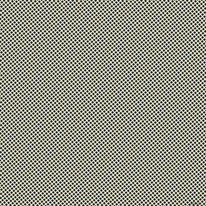 40/130 degree angle diagonal checkered chequered lines, 3 pixel lines width, 7 pixel square size, Half Dutch White and Woodsmoke plaid checkered seamless tileable