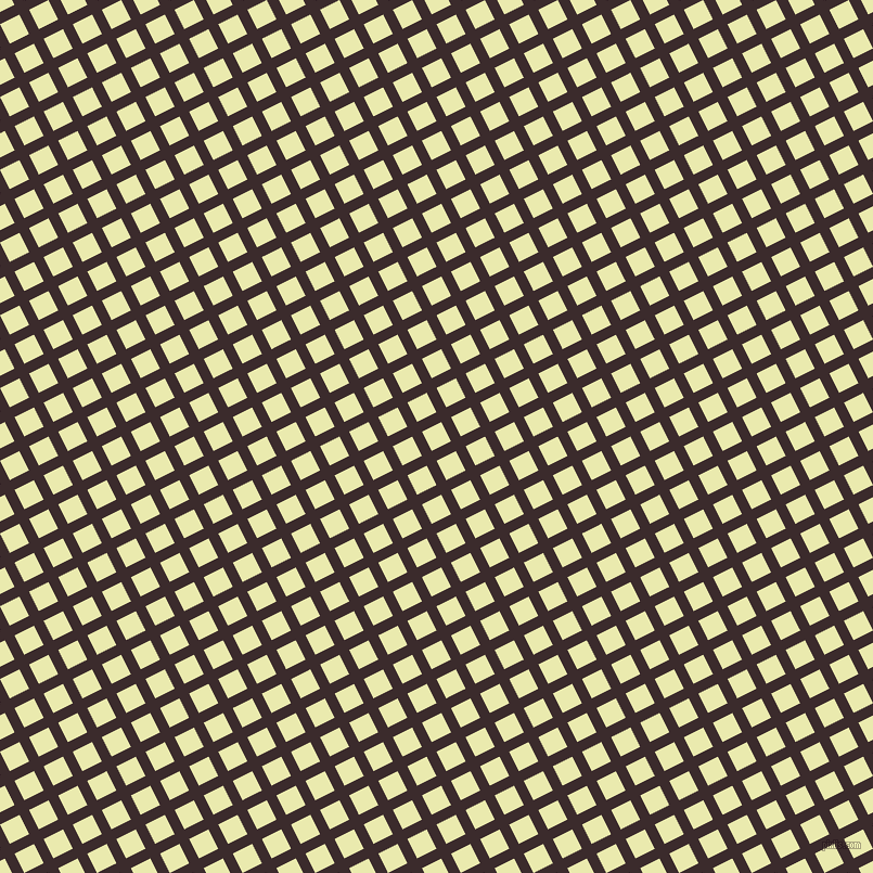 27/117 degree angle diagonal checkered chequered lines, 10 pixel lines width, 20 pixel square size, Havana and Medium Goldenrod plaid checkered seamless tileable