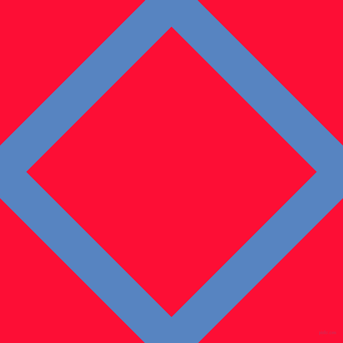 45/135 degree angle diagonal checkered chequered lines, 75 pixel lines width, 415 pixel square size, Havelock Blue and Torch Red plaid checkered seamless tileable