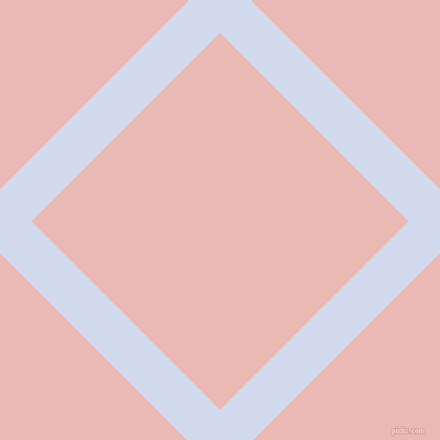 45/135 degree angle diagonal checkered chequered lines, 49 pixel line width, 292 pixel square size, Hawkes Blue and Beauty Bush plaid checkered seamless tileable
