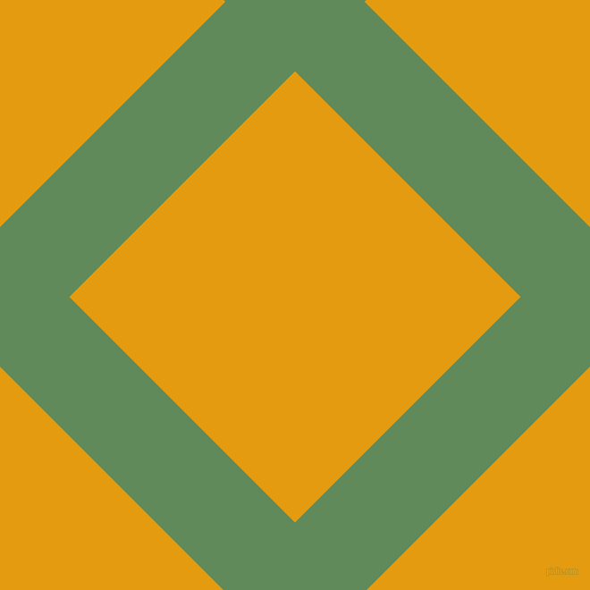 45/135 degree angle diagonal checkered chequered lines, 110 pixel line width, 357 pixel square size, Hippie Green and Gamboge plaid checkered seamless tileable