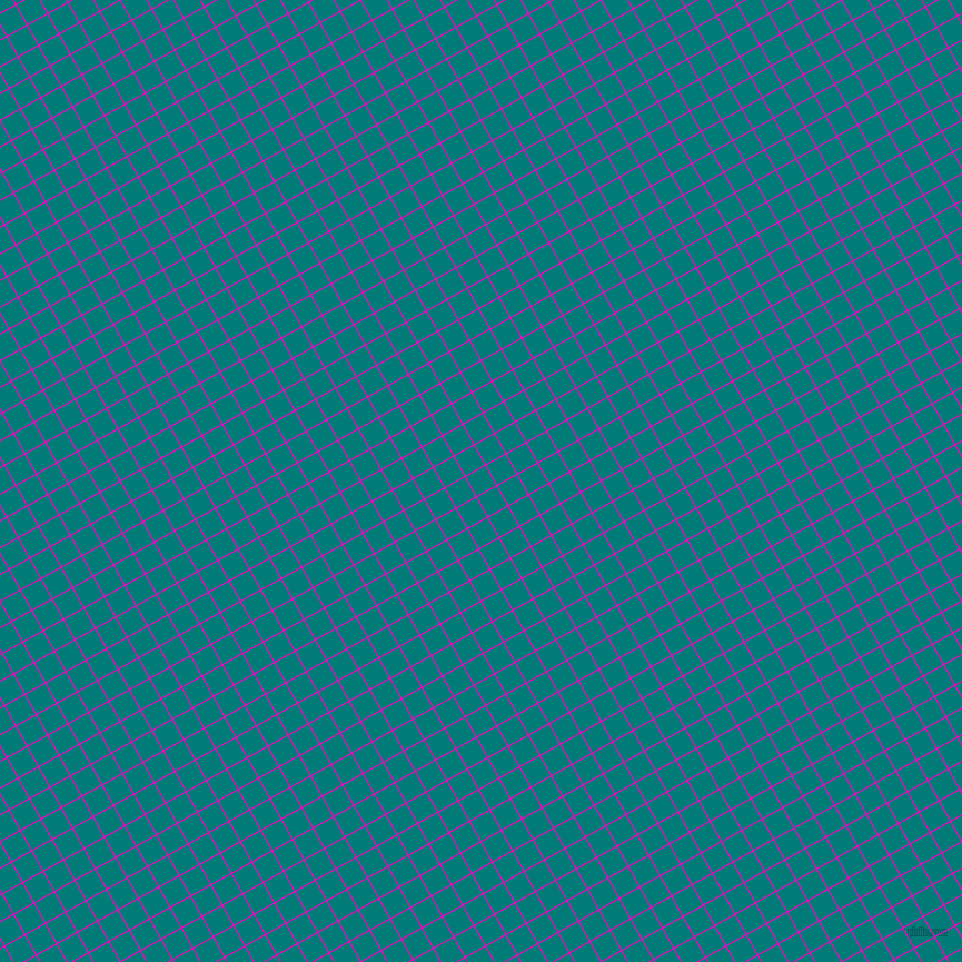 29/119 degree angle diagonal checkered chequered lines, 1 pixel lines width, 20 pixel square size, Hot Magenta and Surfie Green plaid checkered seamless tileable