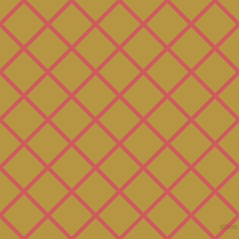 45/135 degree angle diagonal checkered chequered lines, 8 pixel lines width, 61 pixel square size, Indian Red and Roti plaid checkered seamless tileable