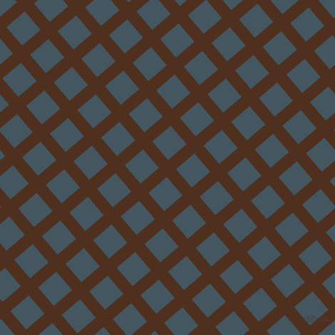 41/131 degree angle diagonal checkered chequered lines, 17 pixel lines width, 34 pixel square size, Indian Tan and San Juan plaid checkered seamless tileable