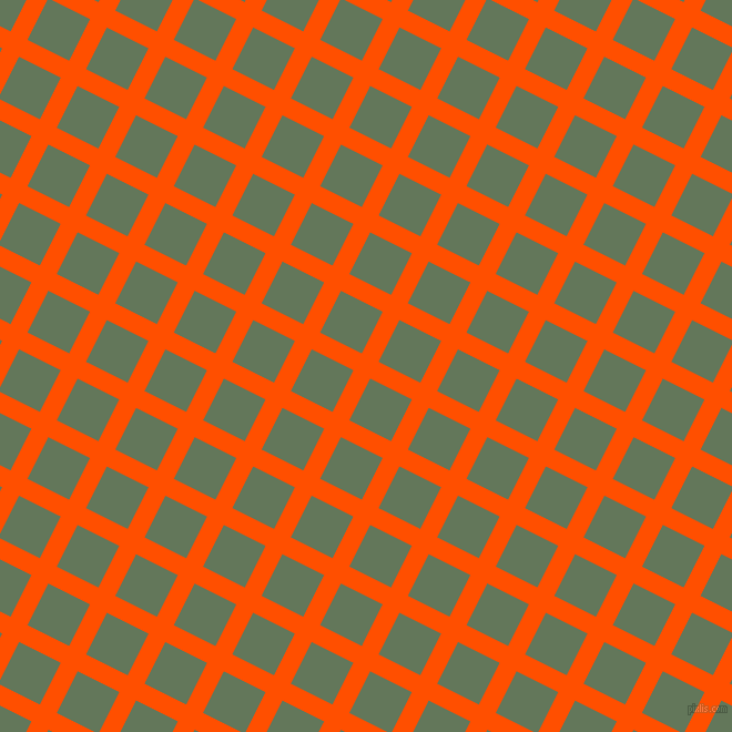 63/153 degree angle diagonal checkered chequered lines, 17 pixel line width, 42 pixel square size, International Orange and Axolotl plaid checkered seamless tileable