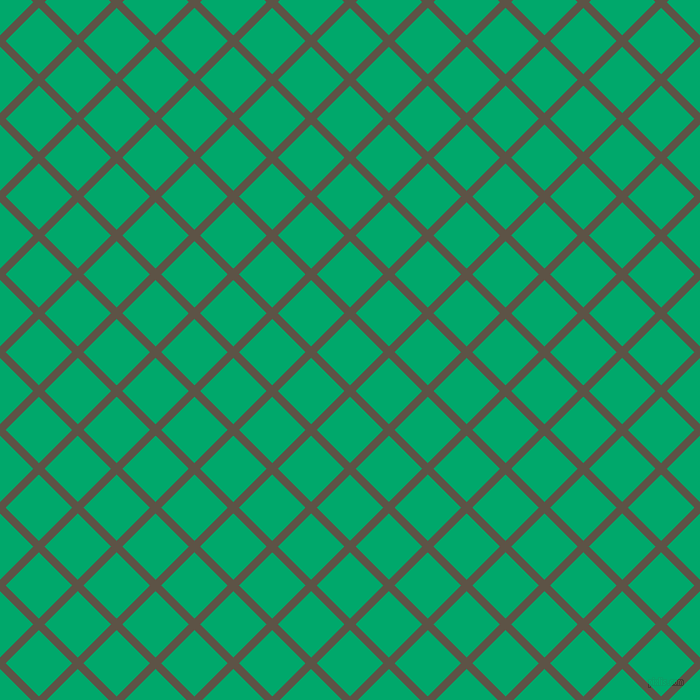 45/135 degree angle diagonal checkered chequered lines, 8 pixel lines width, 47 pixel square size, Judge Grey and Jade plaid checkered seamless tileable