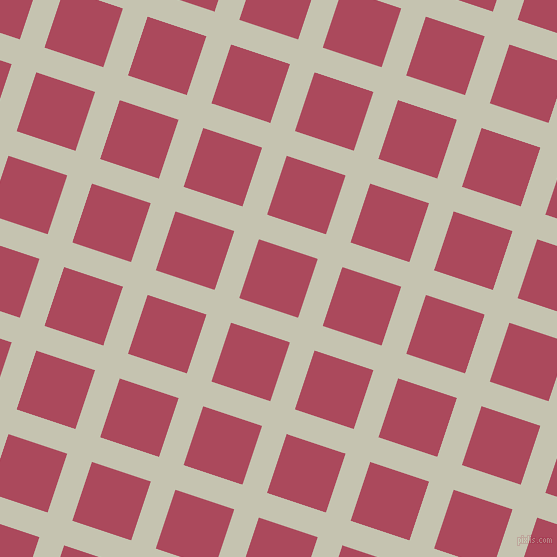 72/162 degree angle diagonal checkered chequered lines, 26 pixel line width, 62 pixel square size, Kangaroo and Hippie Pink plaid checkered seamless tileable