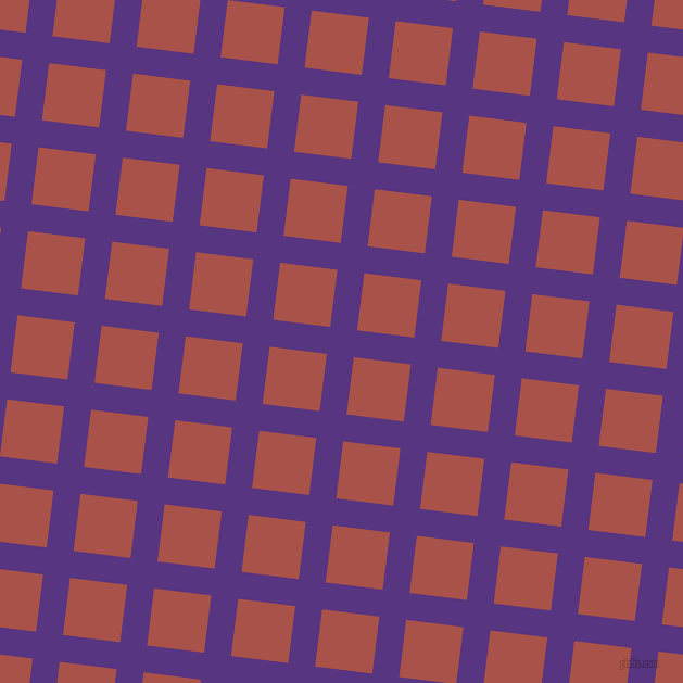83/173 degree angle diagonal checkered chequered lines, 25 pixel line width, 53 pixel square size, Kingfisher Daisy and Apple Blossom plaid checkered seamless tileable