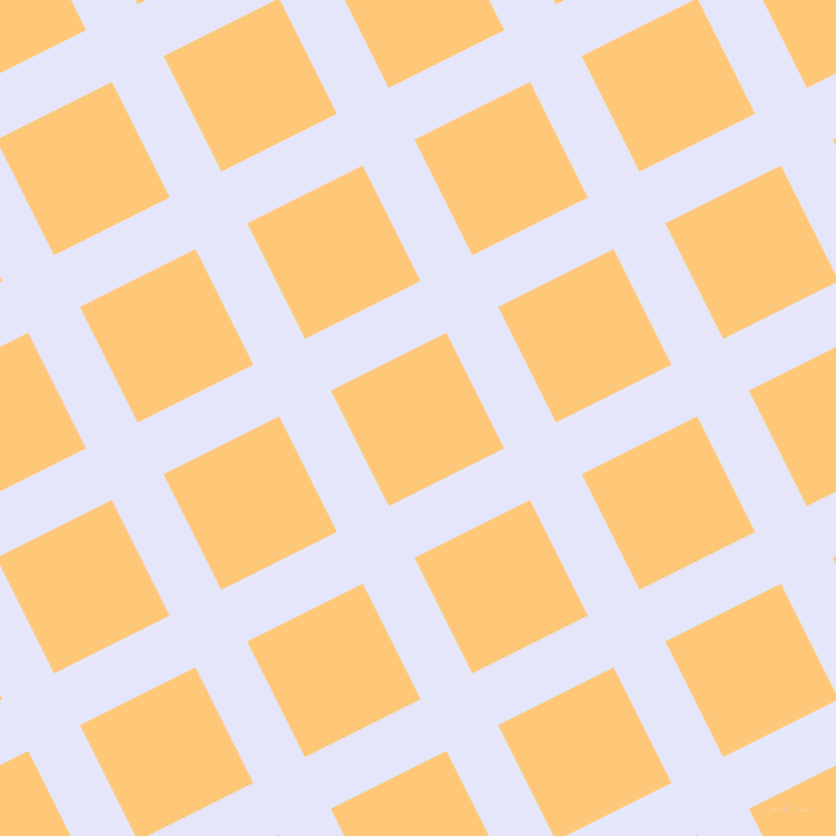 27/117 degree angle diagonal checkered chequered lines, 52 pixel line width, 116 pixel square size, Lavender and Chardonnay plaid checkered seamless tileable