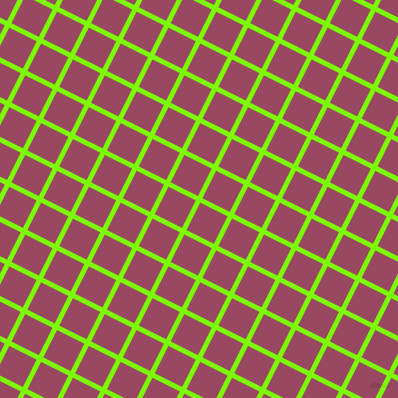 63/153 degree angle diagonal checkered chequered lines, 10 pixel lines width, 61 pixel square size, Lawn Green and Cadillac plaid checkered seamless tileable