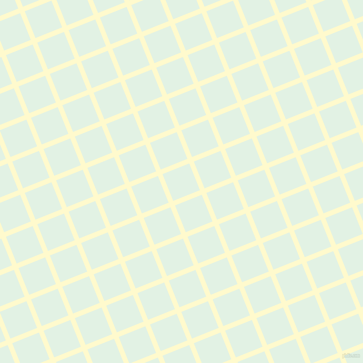 22/112 degree angle diagonal checkered chequered lines, 10 pixel line width, 58 pixel square size, Lemon Chiffon and Frosted Mint plaid checkered seamless tileable