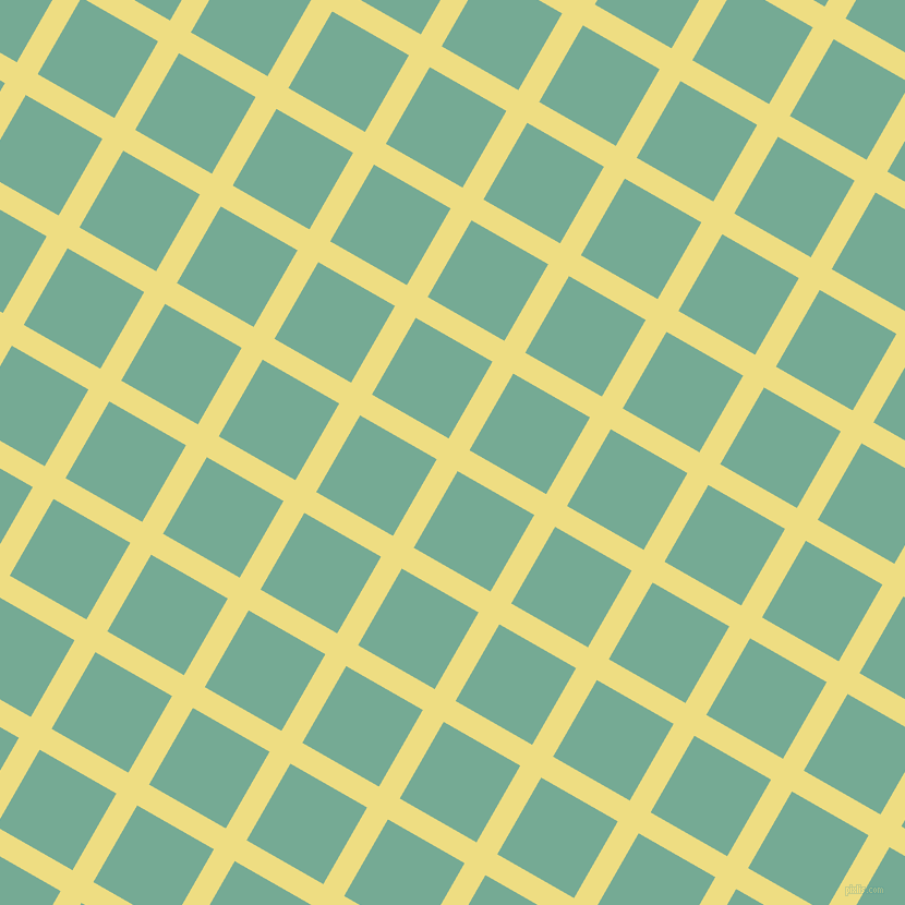 60/150 degree angle diagonal checkered chequered lines, 22 pixel lines width, 81 pixel square size, Light Goldenrod and Acapulco plaid checkered seamless tileable